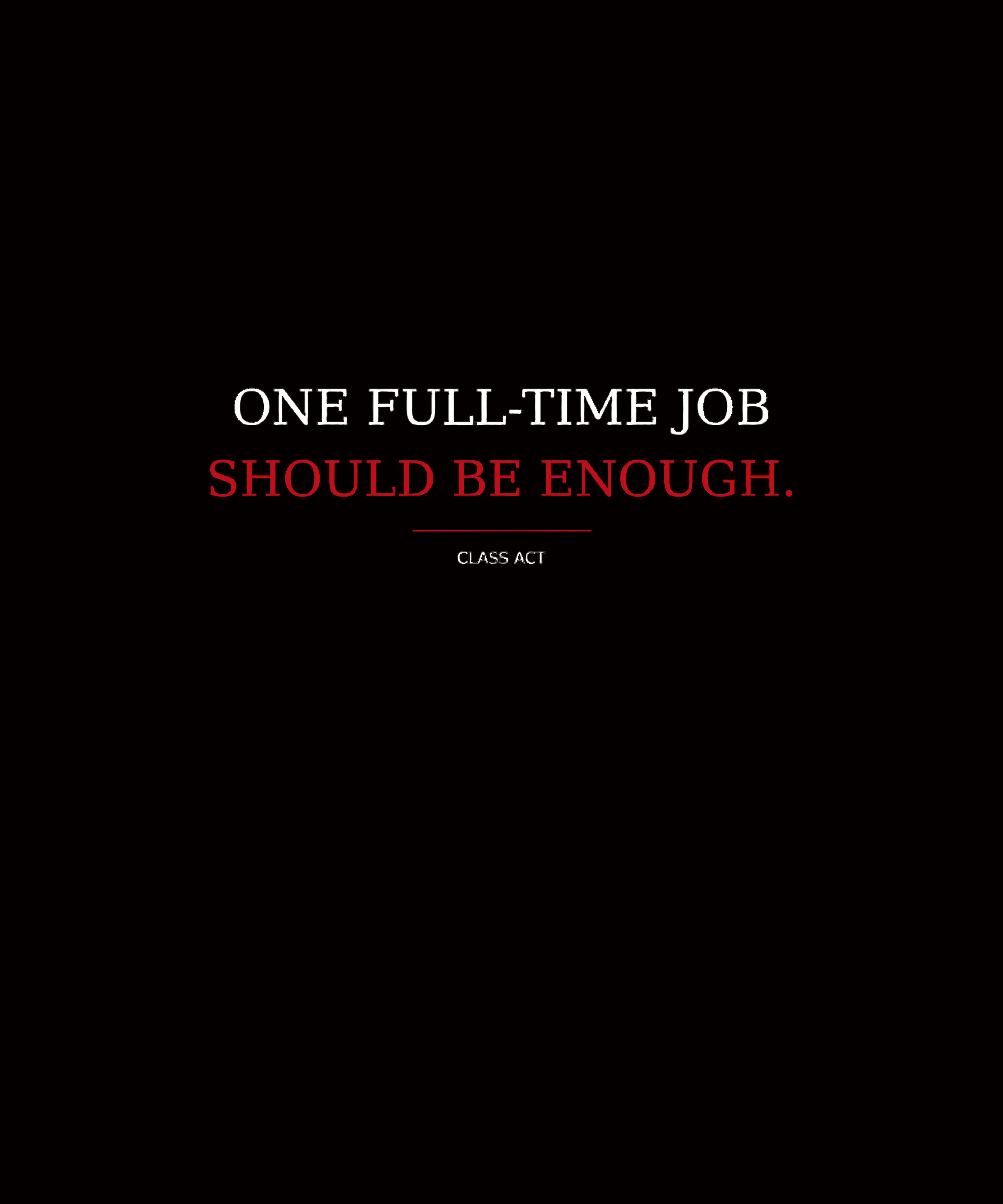 One Full-time Job is Enough